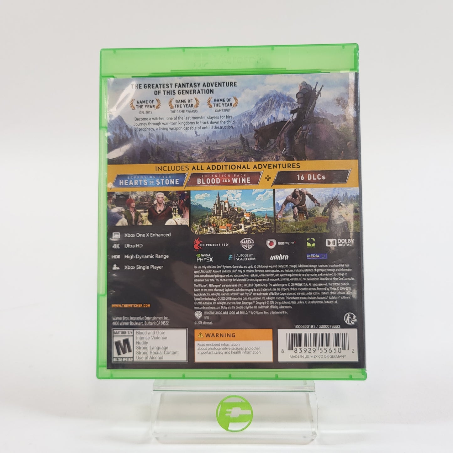 Witcher 3: Wild Hunt [Game of the Year Edition] (Microsoft Xbox One, 2016)
