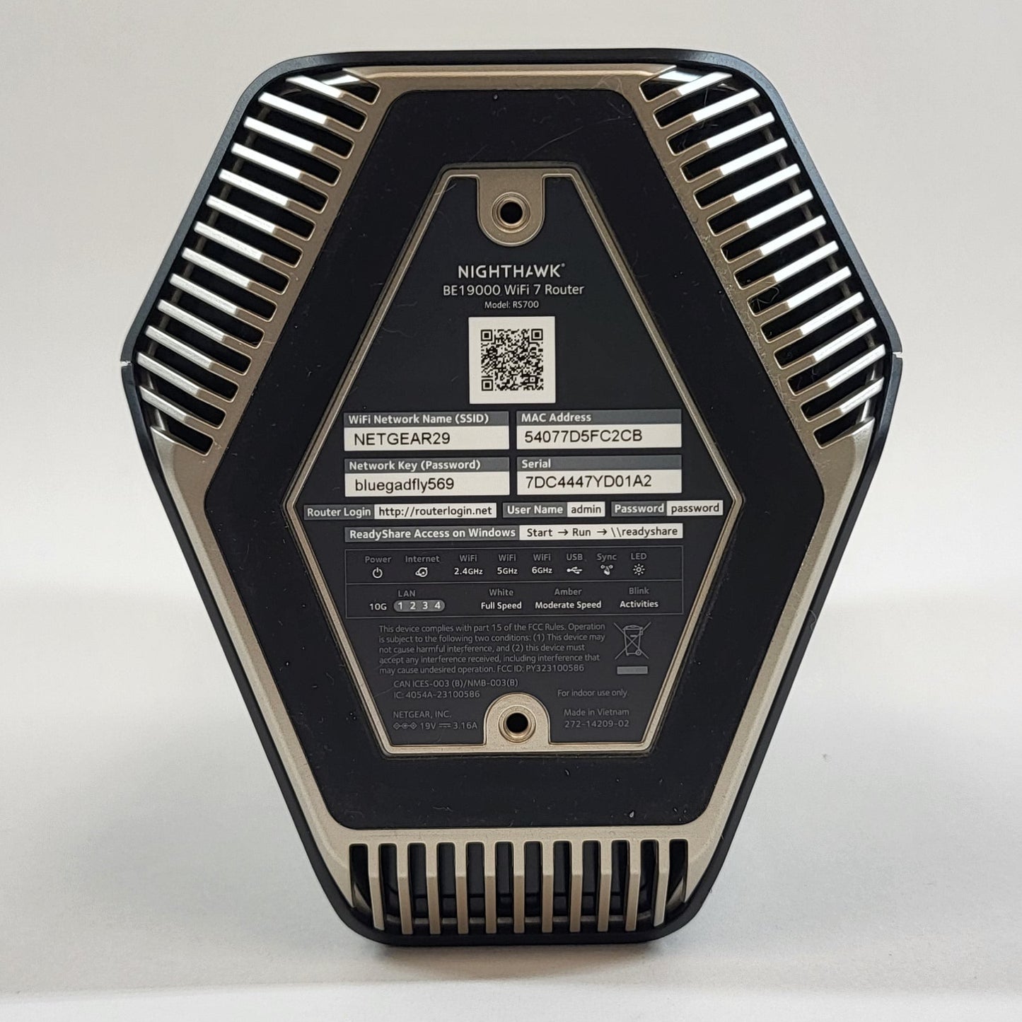 NETGEAR Nighthawk Tri Band WiFi 7 BE19000 Home Router