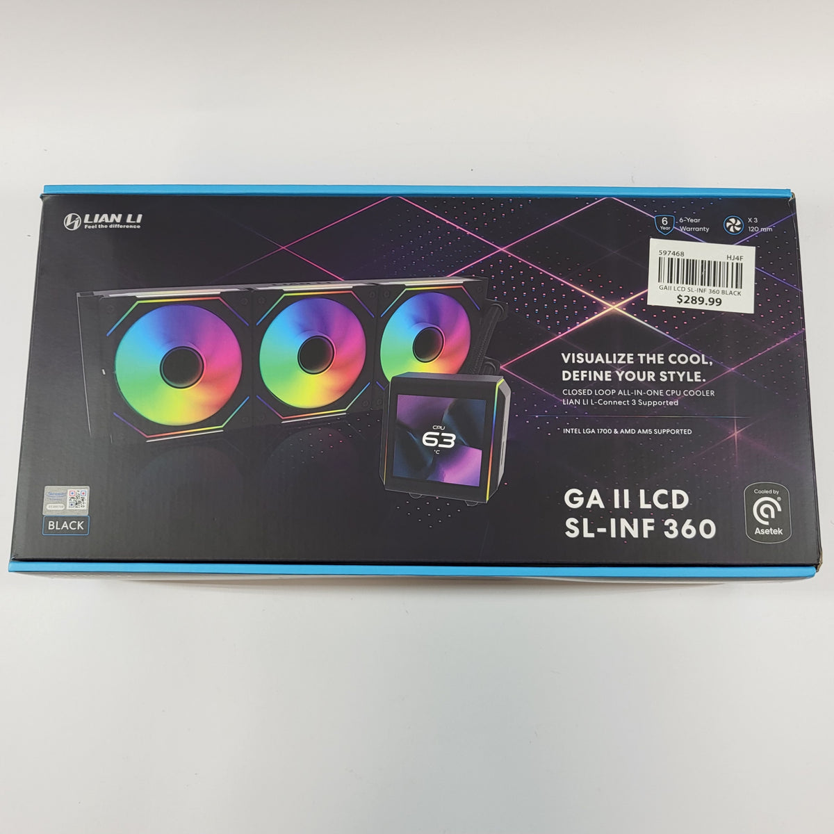 Lian Li GA II LCD SL-INF 360 CPU Liquid Cooler (AIO) ATX Full GA2ALCD36INB