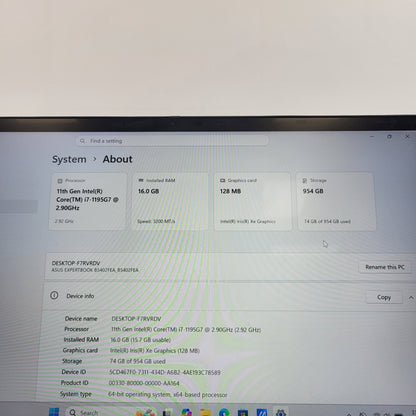 Asus ExpertBook B5 90NX04I1-M001N0 13.9 i7-1195G7 2.9GHz 16GB RAM 1TB SSD