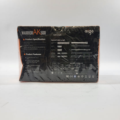 New AIGO WARRIOR AK500 AK500 80 Plus 500W Non Modular Power Supply