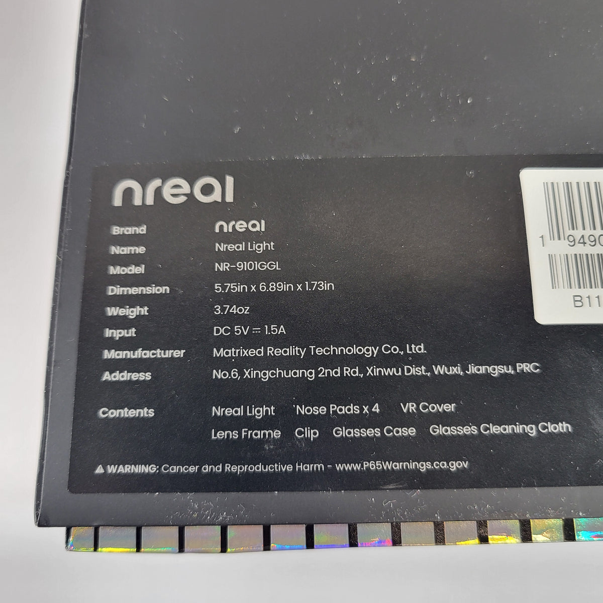 Nreal Air-NR7100RGL AI Smart Glasses