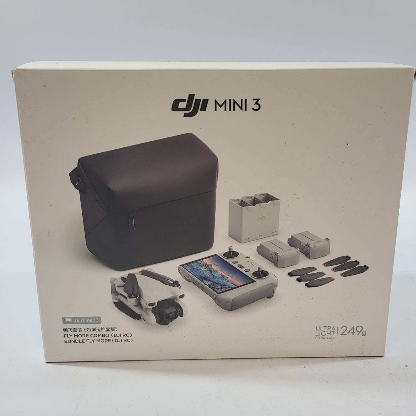DJI Mini 3 4K Camera Drone MT3PD Fly More Combo