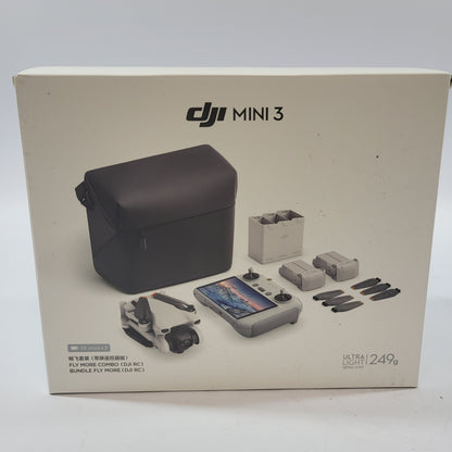 DJI Mini 3 4K Camera Drone MT3PD Fly More Combo