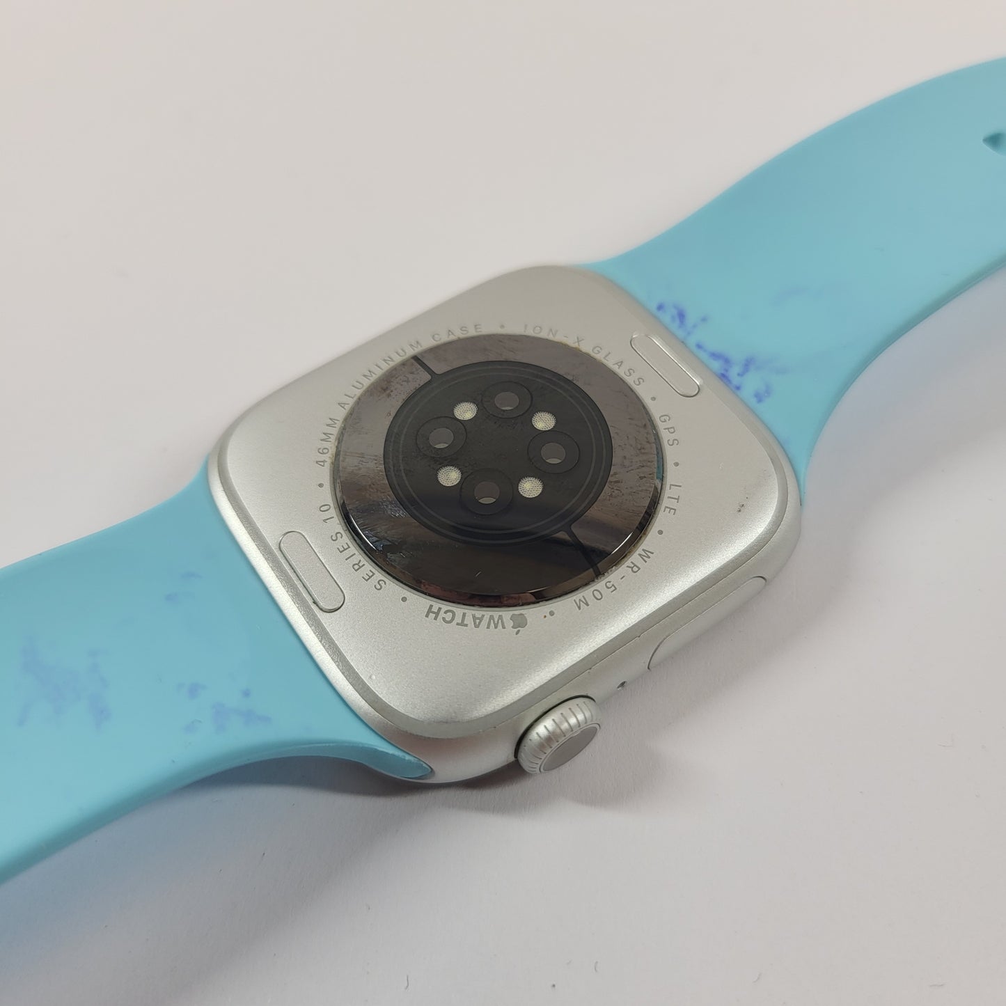 Unlocked Apple Watch Series 10 46MM Silver Aluminum Aftermarket Band MWY13LW/A