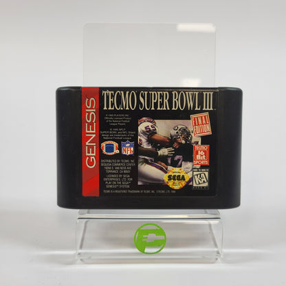 Tecmo Super Bowl III (Sega Genesis, 1995) Cartridge Only