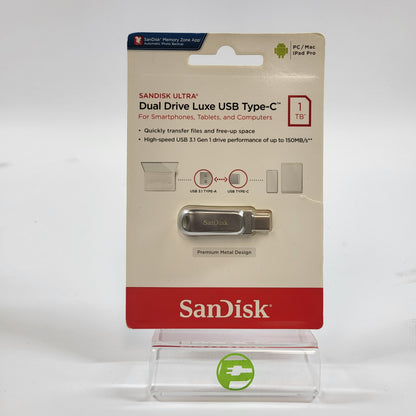 New SanDisk 1TB Dual Drive Luxe USB Type-C Flash Drive SDDDC4-1T00-G46