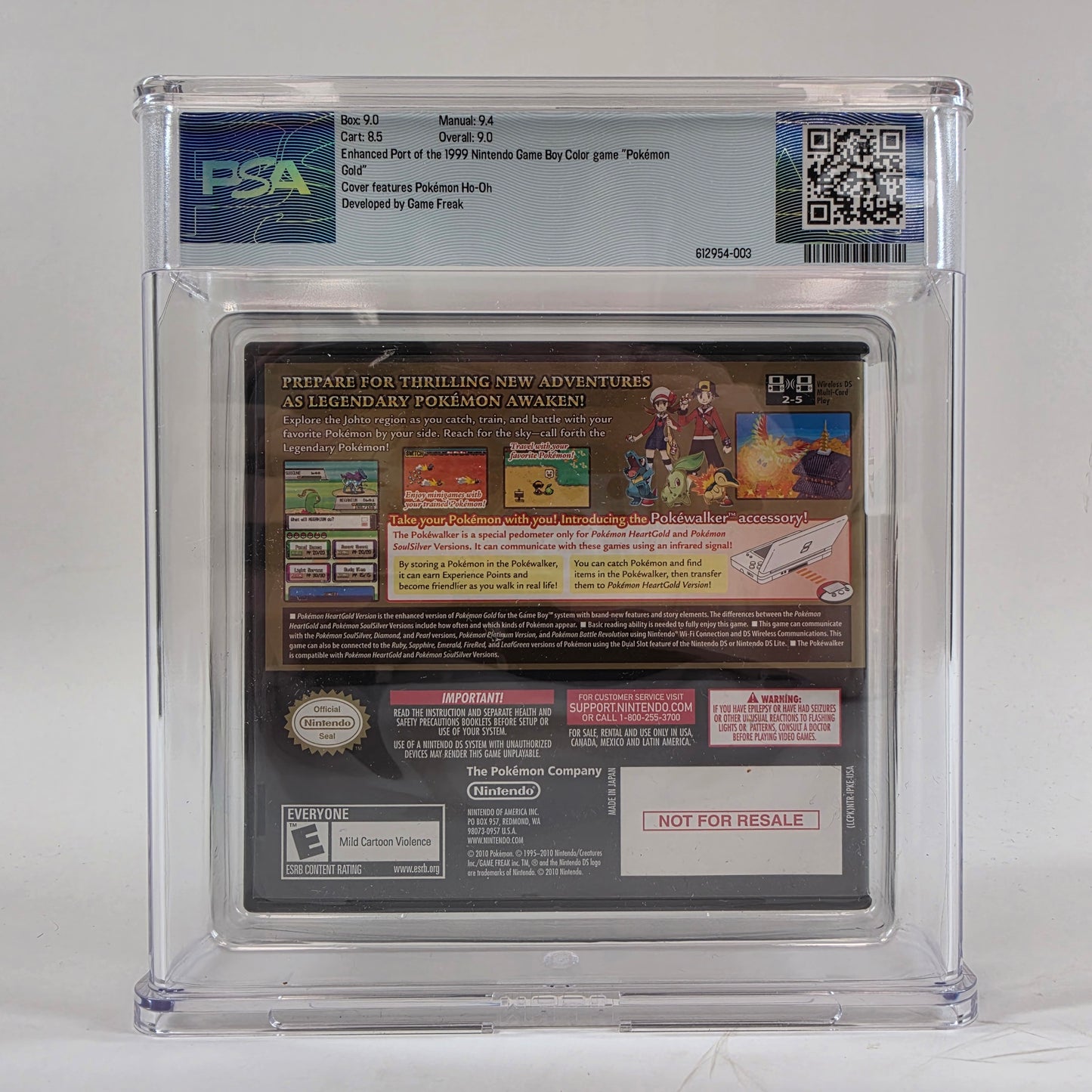 Pokemon HeartGold Version [Pokewalker] (Nintendo DS, 2010) PSA 9.0