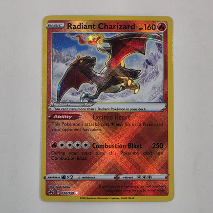 Pokémon TCG Crown Zenith Radiant Charizard 20/159 Radiant Rare Holo English
