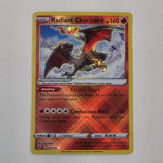 Pokémon TCG Crown Zenith Radiant Charizard 20/159 Radiant Rare Holo English