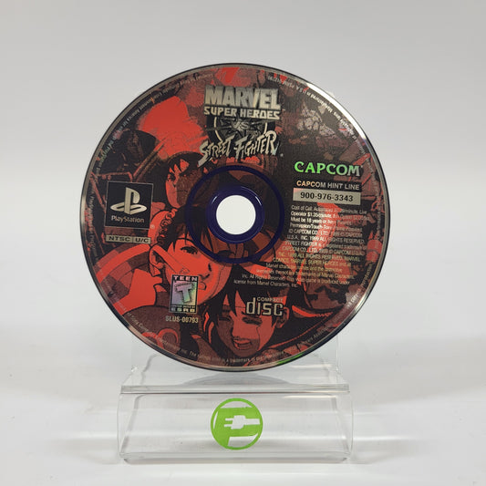 Marvel Super Heroes vs. Street Fighter (Sony PlayStation 1 PS1, 1999) Disc Only