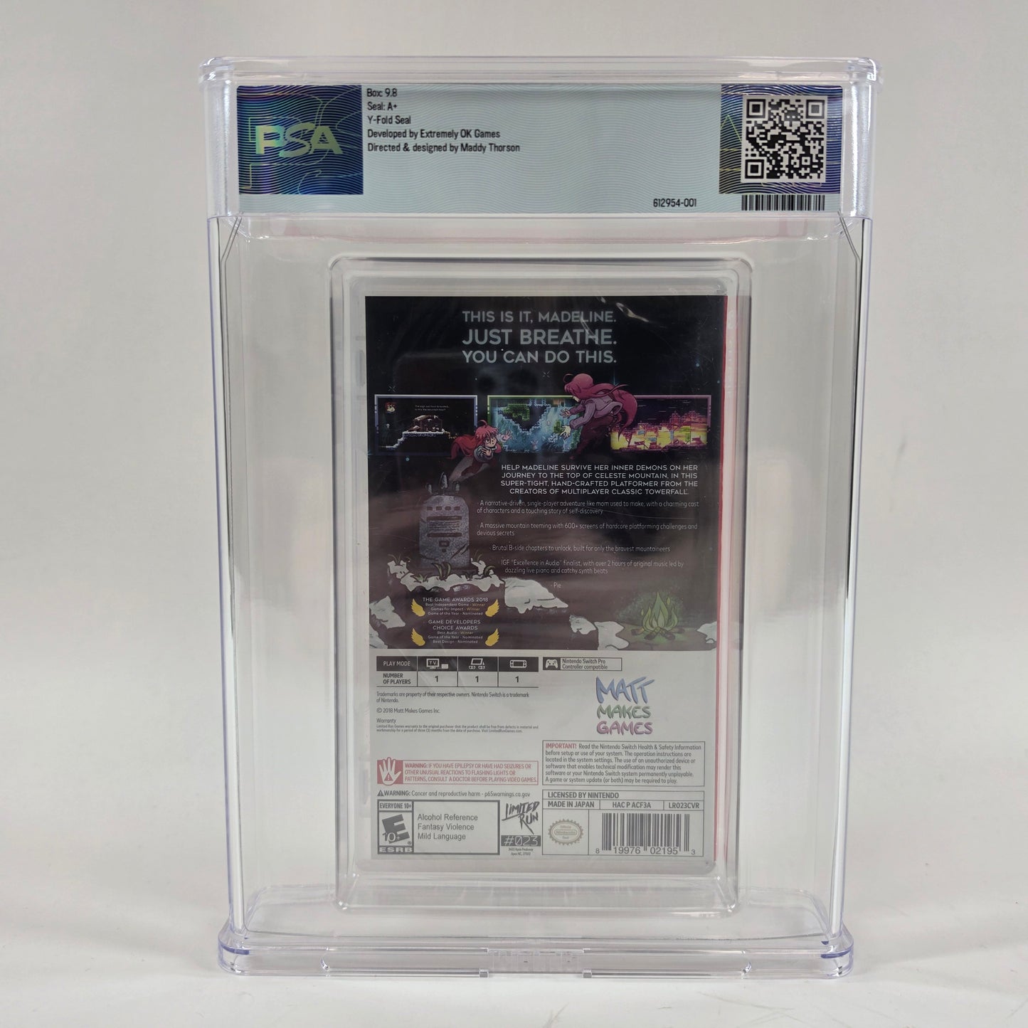 New Celeste (Nintendo Switch, 2018) SEALED PSA 9.8 A+