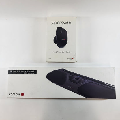 Contour Mouse Set Wired/Wireless Mouse UNIMOUSE/ROLLERMOUSE FREE 3