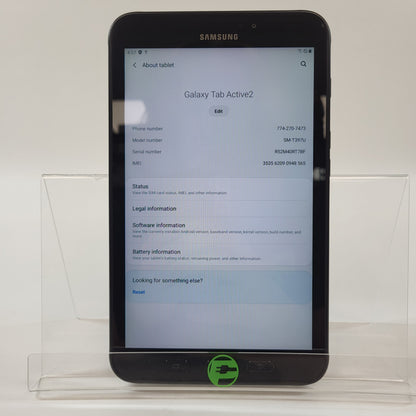 Factory Unlocked Samsung Galaxy Tab Active2 8.0" 16GB Black SM-T397U