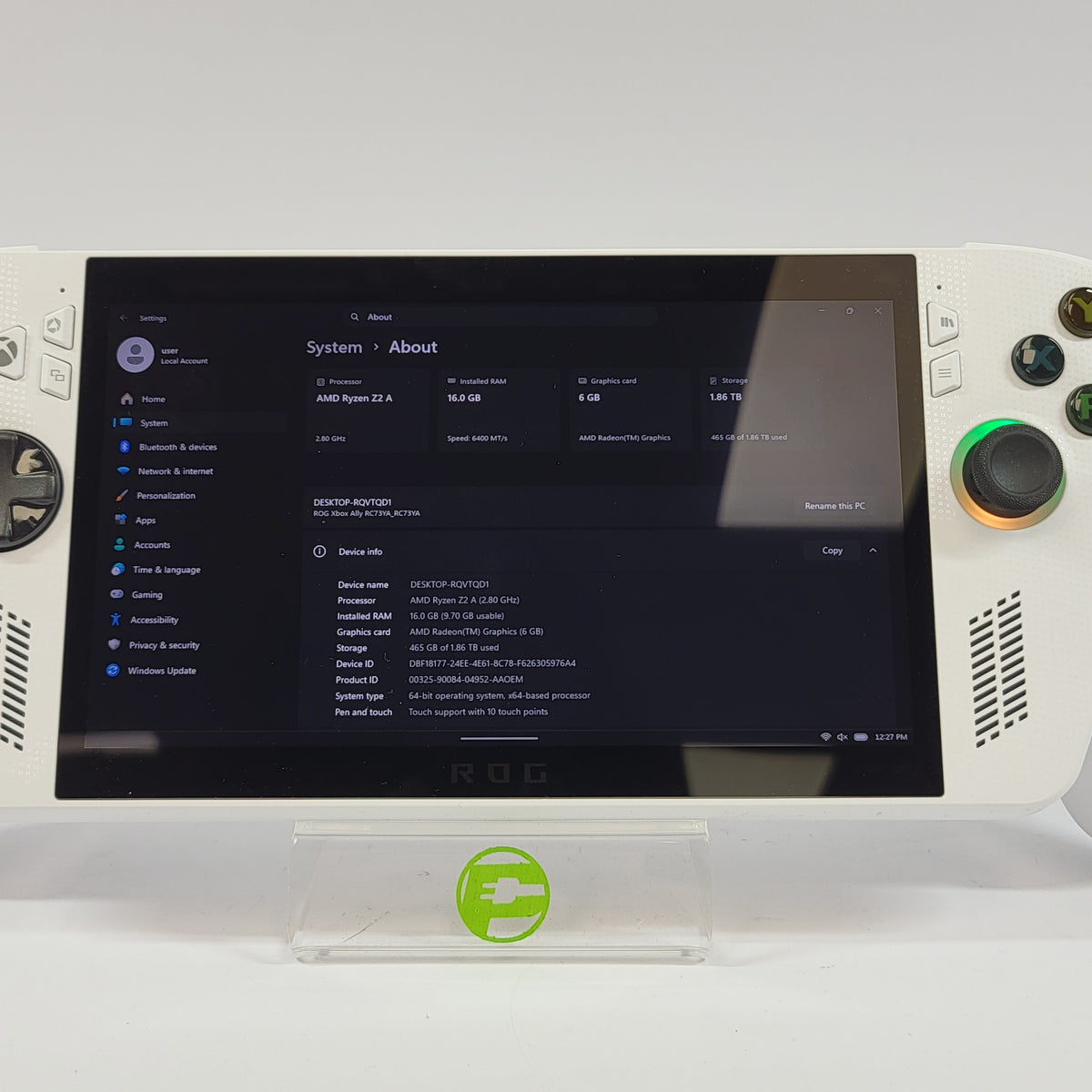 Asus ROG XBOX Ally 7" AMD Ryzen Z2 A 16GB RAM 512GB White RC73YA-XB