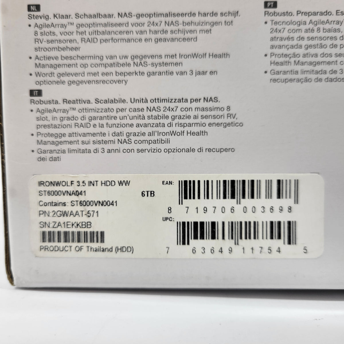 New Seagate 3.5" Ironwolf Pro 6TB SATA III 6Gbps HDD
