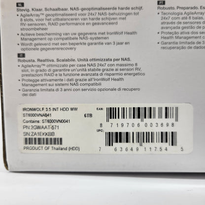 New Seagate 3.5" Ironwolf Pro 6TB SATA III 6Gbps HDD