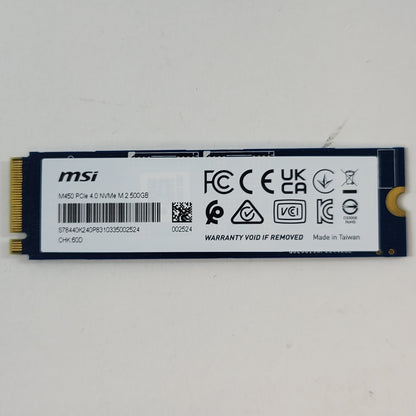 MSi 2280mm Spatium M450 500GB M.2 NVMe Gen 4.0 x 4 SSD