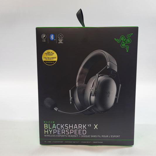 New Razer BlackShark V3 X HyperSpeed Over Ear Gaming Headset Black 