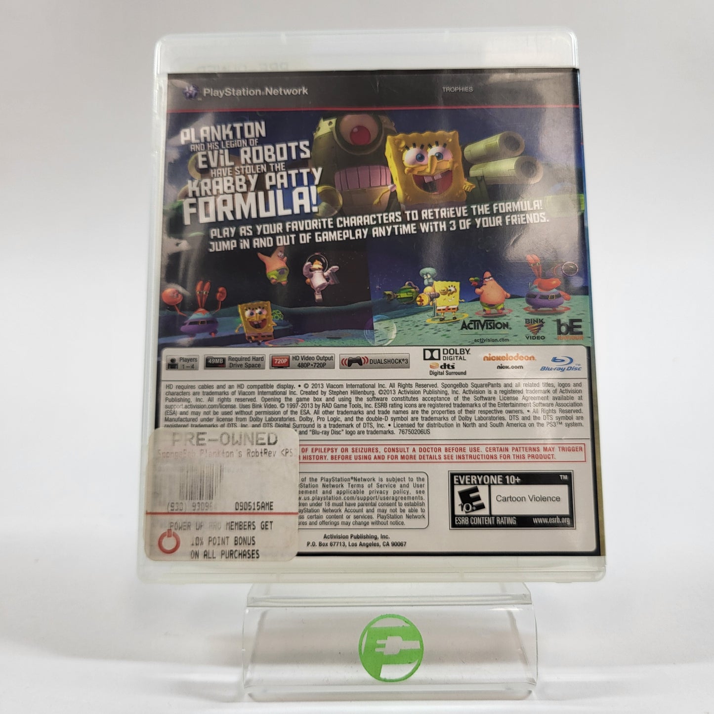 SpongeBob SquarePants: Plankton's Robotic Revenge (Sony PlayStation 3 PS3, 2013)