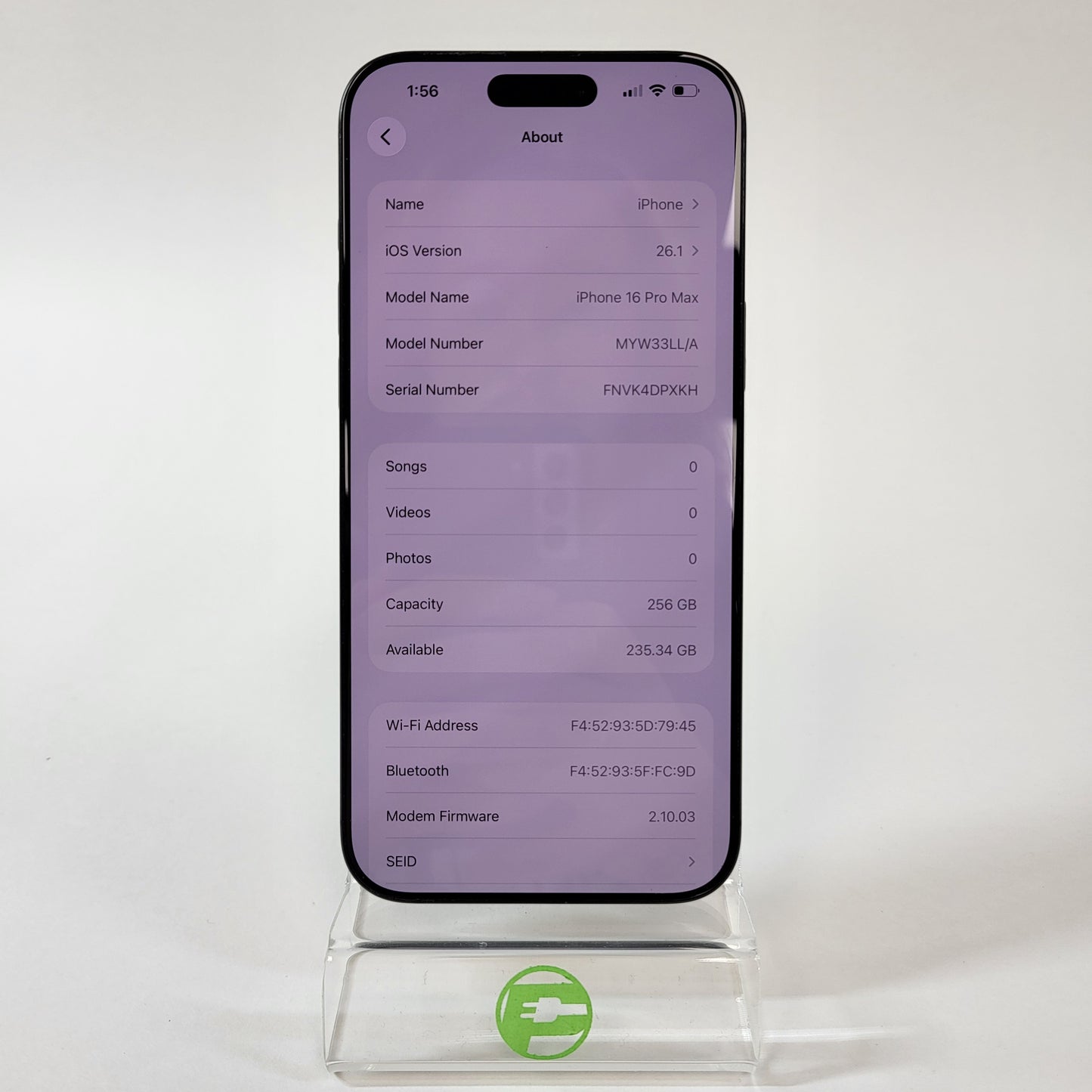 Unlocked Apple iPhone 16 Pro Max 256GB Black MYW33LL/A