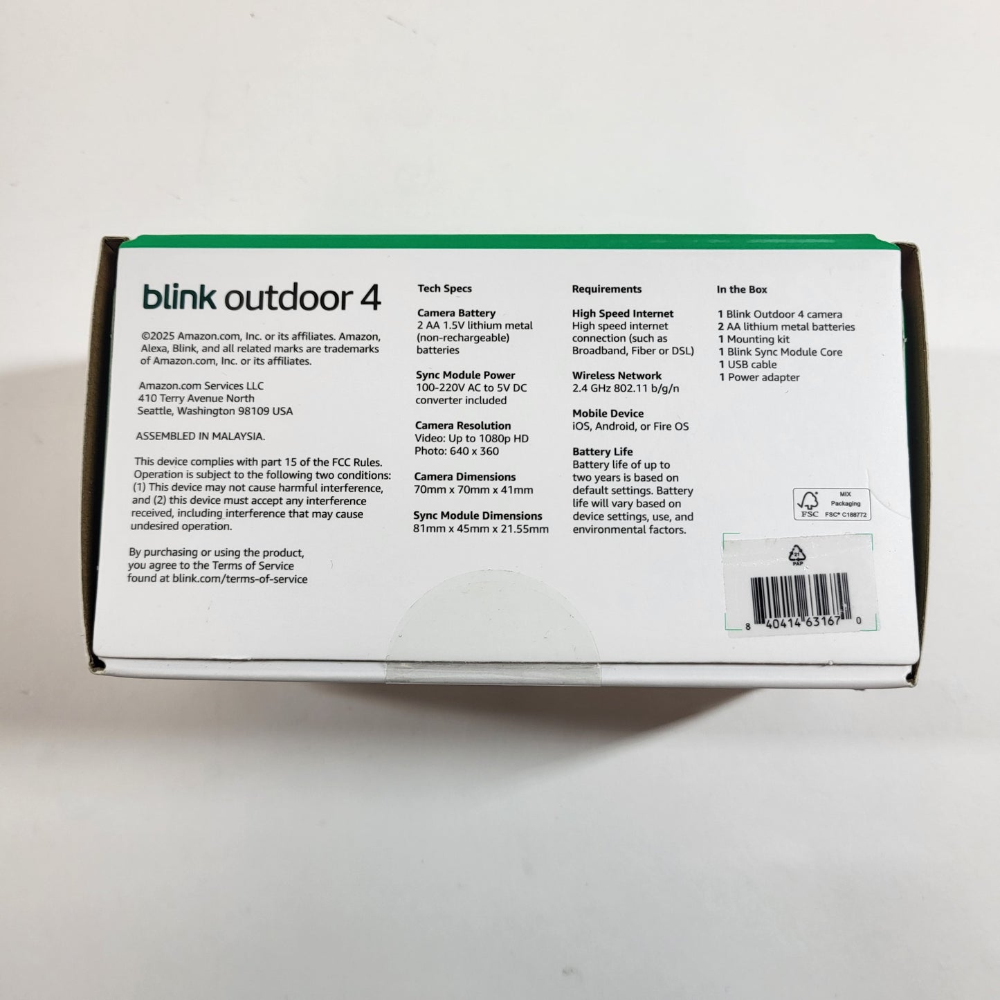 New Blink Outdoor 4 Home Security Camera Black/White