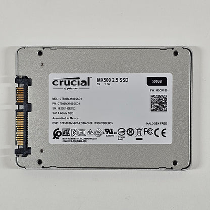 Crucial 2.5" MX500 SSD 500GB SATA 6Gbps SSD CT500MX500SSD1