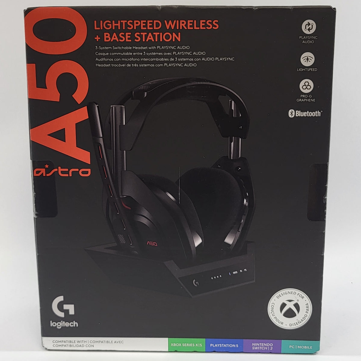 New Logitech A50 Black ASTRO Lightspeed Gaming Headset Multi-Platform