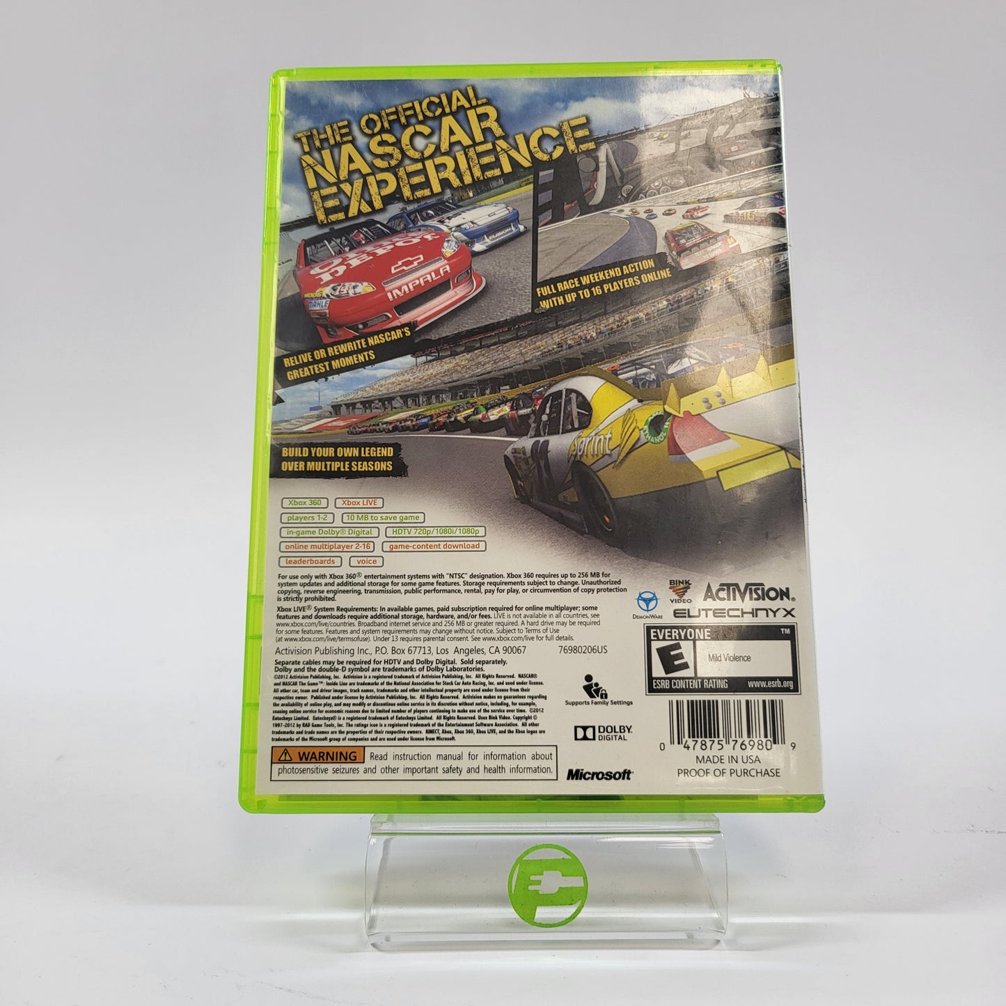 NASCAR The Game: Inside Line (Microsoft Xbox 360, 2012)
