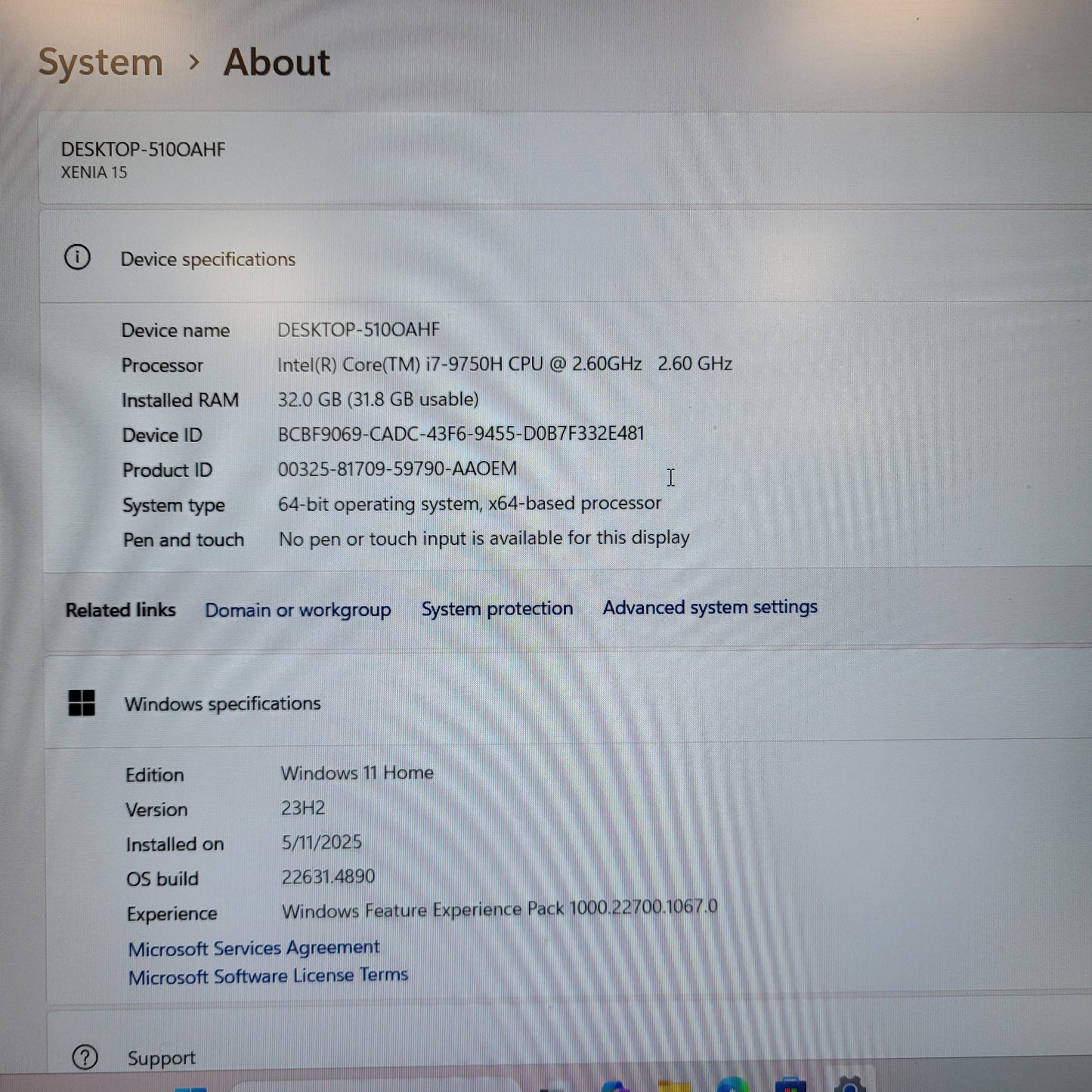 adata XENIA 15 14.1" i7-9750H 2.6GHz 32GB RAM 1TB SSD GeForce GTX 1660 Ti
