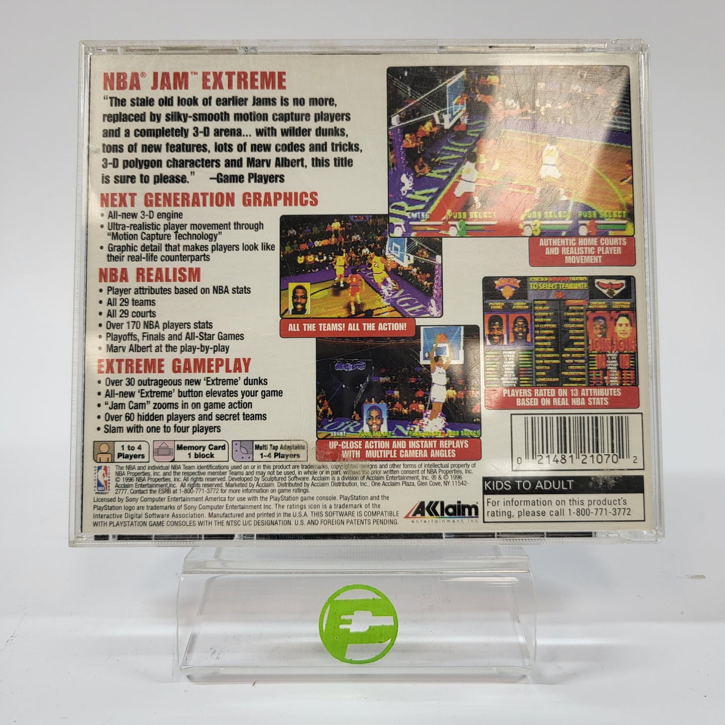 NBA Jam Extreme (Sony PlayStation 1 PS1, 1996)