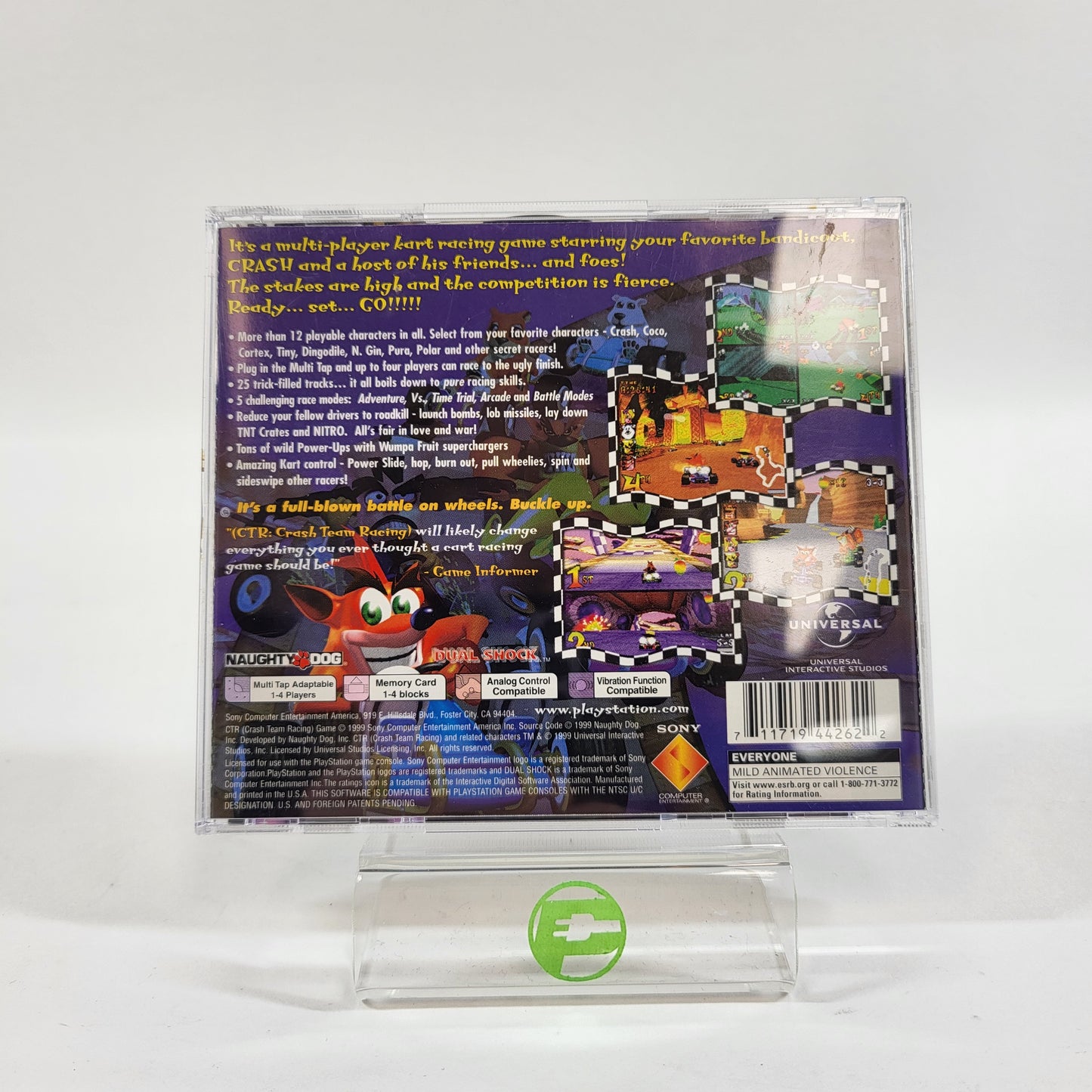 CTR Crash Team Racing (Sony PlayStation 1 PS1, 1999)