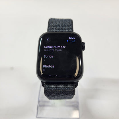 GPS Only Apple Watch SE 2nd Gen 44MM Midnight Aluminum Ink Sport Loop MXEP3LL/A