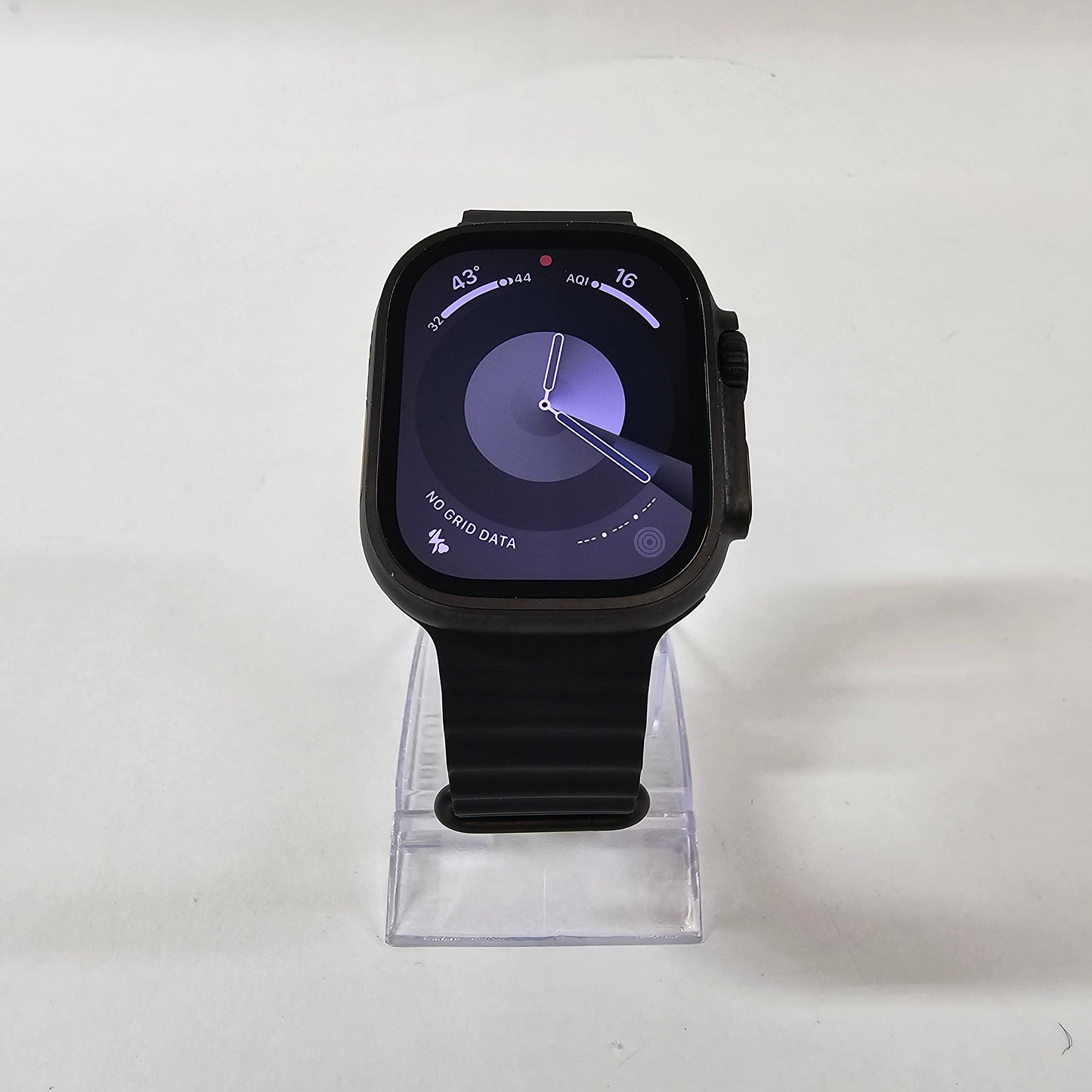 Factory Unlocked Apple Watch Ultra 2 Black Titanium Grooved Silicone Band 