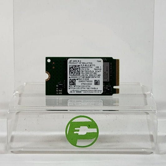Micron 2230mm 2450 512GB M.2 NVMe Gen 4.0 x 4 SSD SSS1D71481