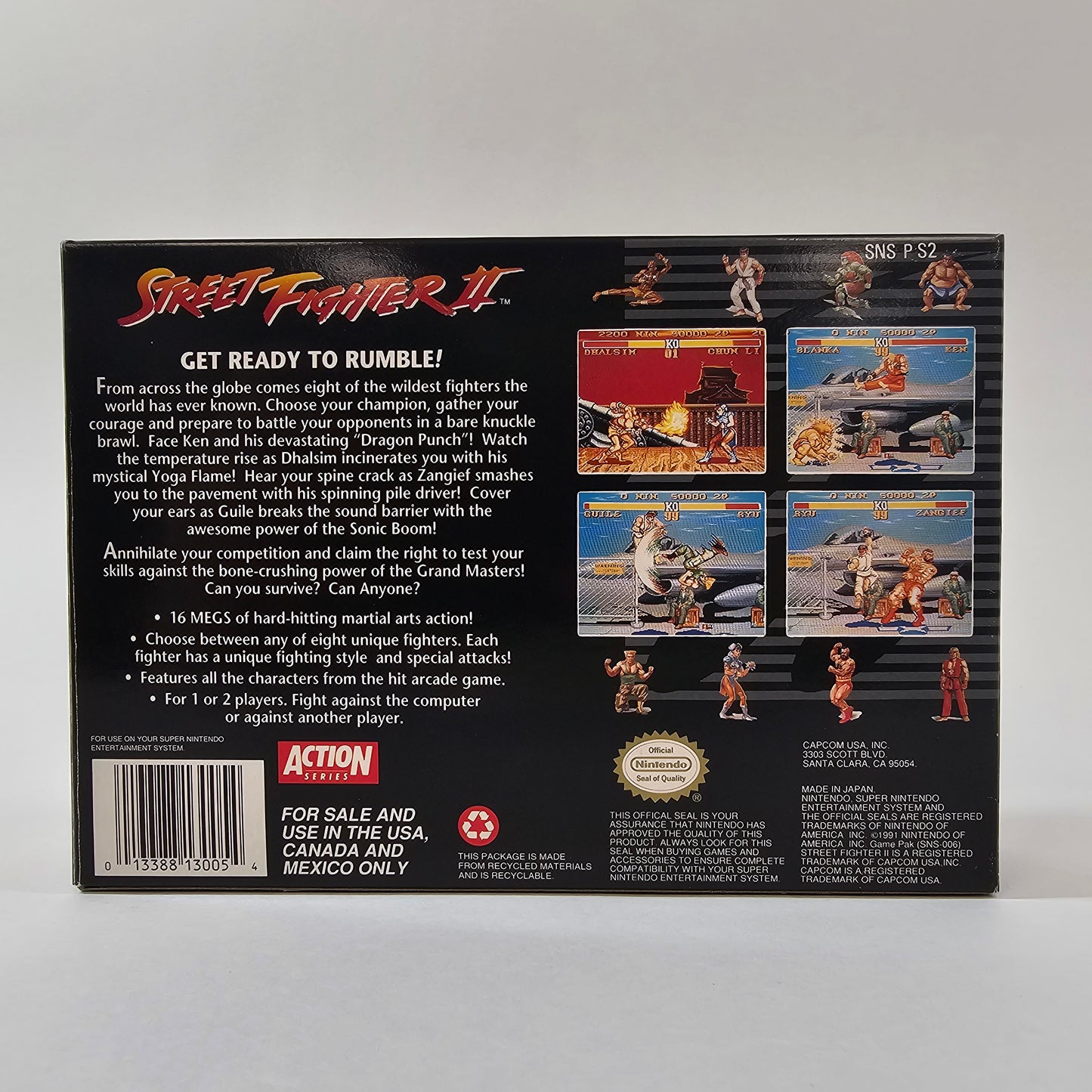 Street Fighter II (Super Nintendo SNES, 1992) PSA 9.2 CIB
