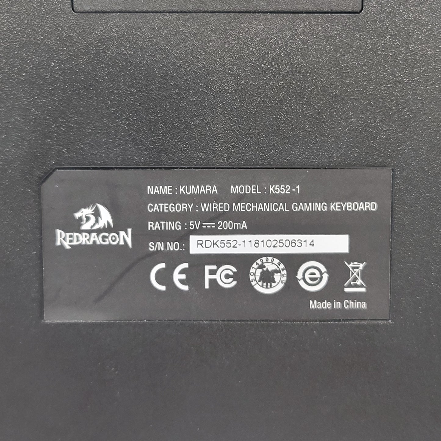 Redragon Keyboard and Mouse Black K552-1 For PC