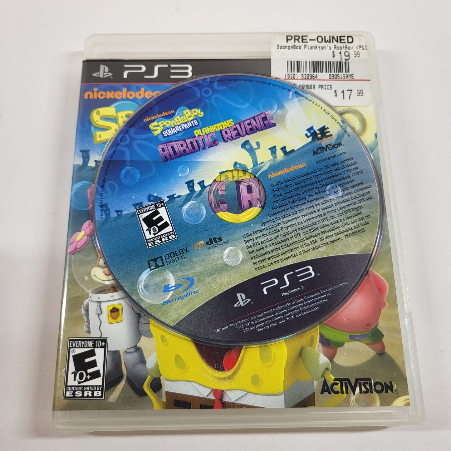 SpongeBob SquarePants: Plankton's Robotic Revenge (Sony PlayStation 3 PS3, 2013)