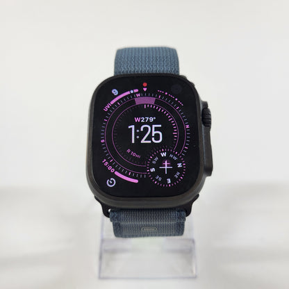 Factory Unlocked Apple Watch Ultra 3 49MM Black Light Blue Alpine Loop MF254LW/A