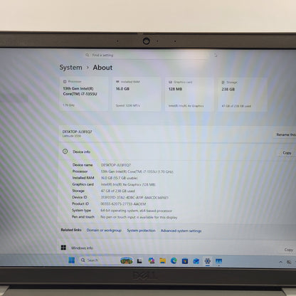 Dell Latitude 3550 15.3 i7-1355U 1.7GHz 16GB RAM 256GB SSD