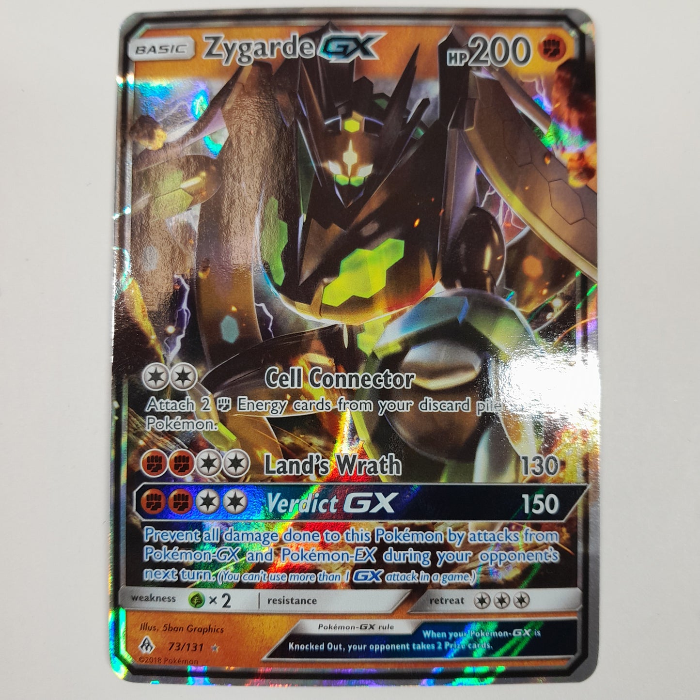 Pokémon TCG Forbidden Light Zygarde GX 73/131 Holo English