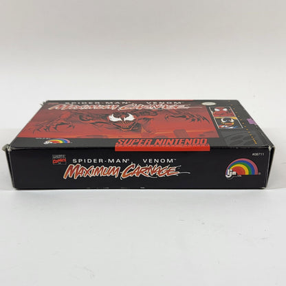 Spider Man Venom Maximum Carnage Super Nintendo SNES 1994 LJN Boxed Game