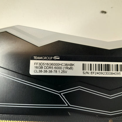 TeamGroup T-Force Delta RGB 8GB (1x8GB) RAM DDR5 6000MHz FF3D516G6000HC38ABK