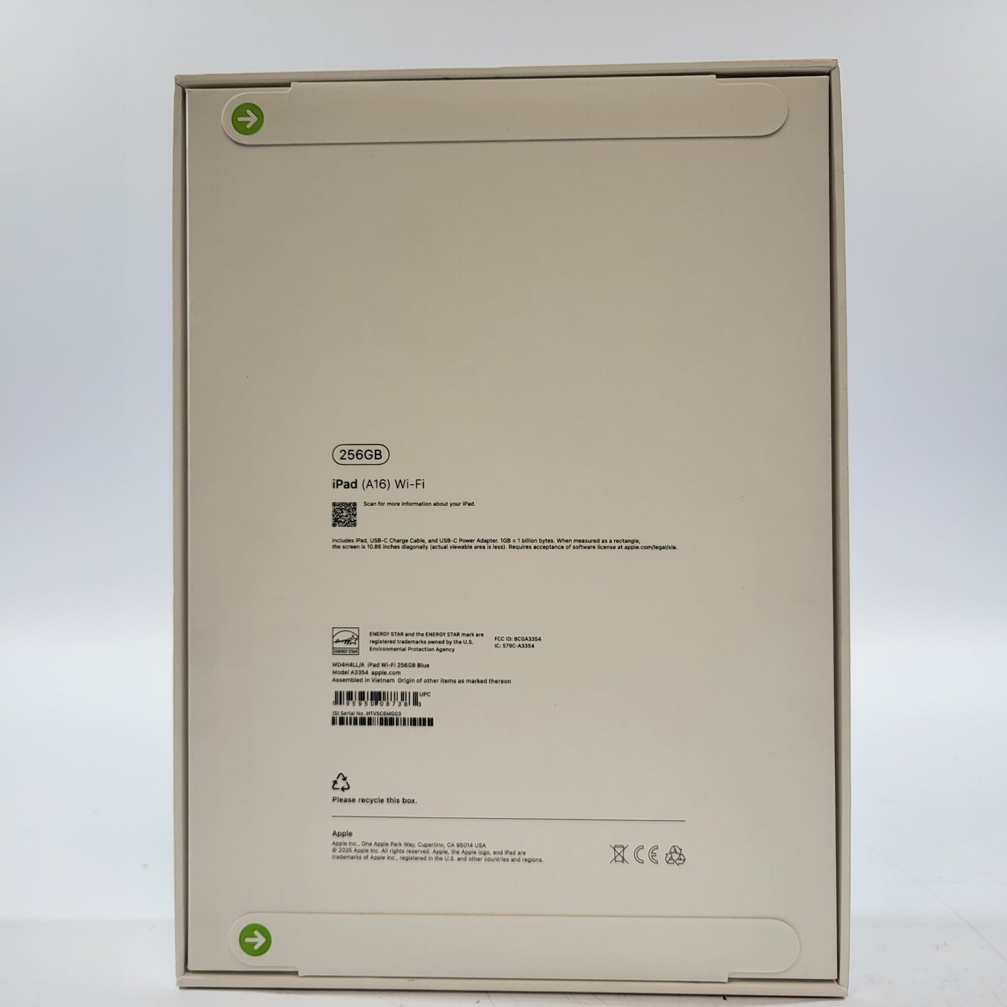 New WiFi Only Apple iPad 11" (A16) 256GB Blue MD4H4LL/A