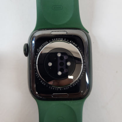 Factory Unlocked Apple Watch Series 7 41MM Green Aluminum Green Sport Band