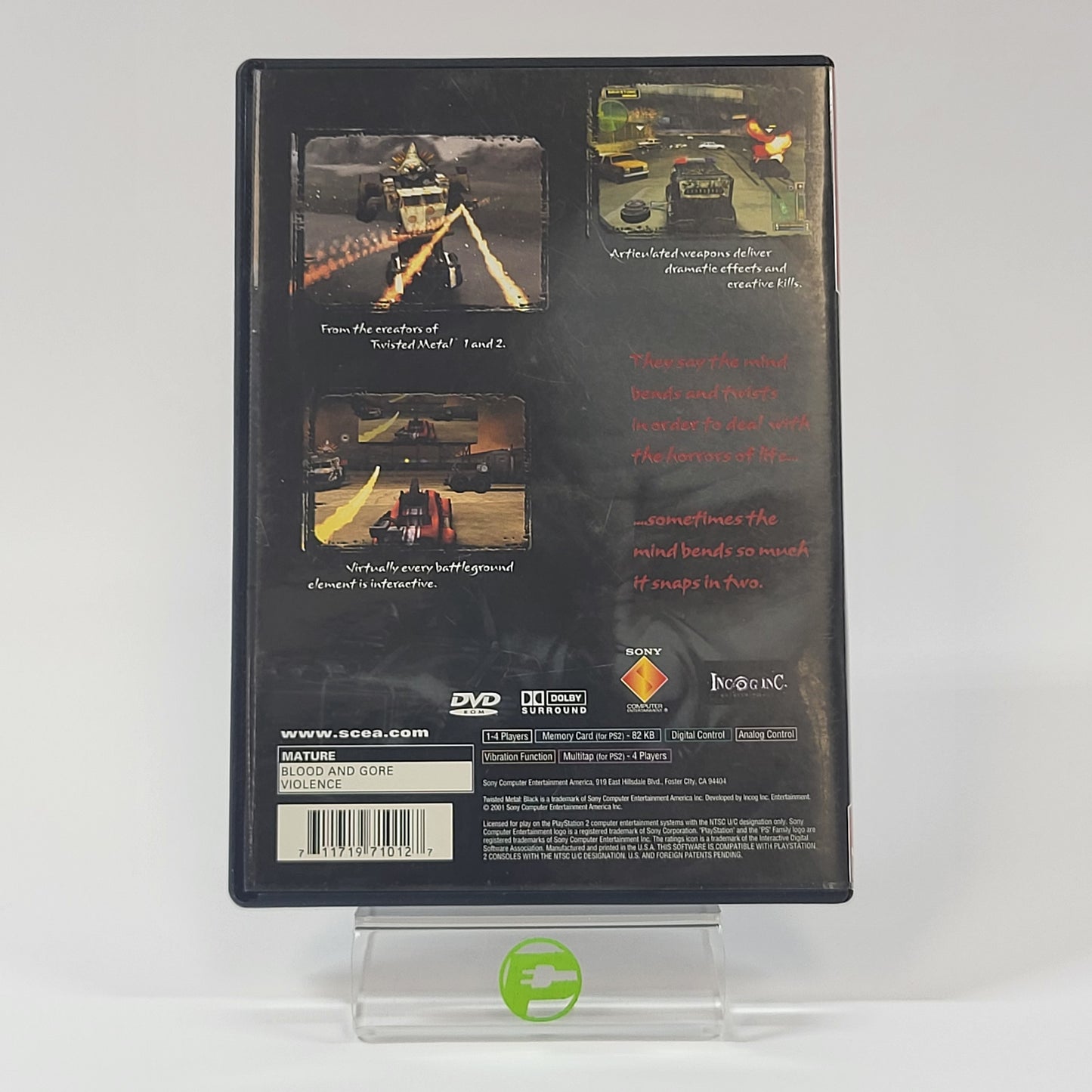 Twisted Metal Black (Sony PlayStation 2 PS2, 2001)