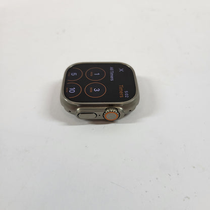Unlocked Apple Watch Ultra 3 49MM Silver Titanium Aftermarket Band MEWH4LW/A