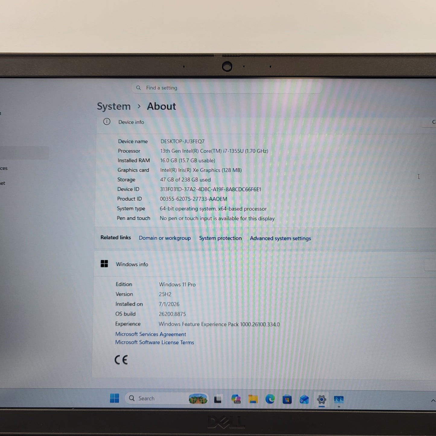 Dell Latitude 3550 15.3 i7-1355U 1.7GHz 16GB RAM 256GB SSD