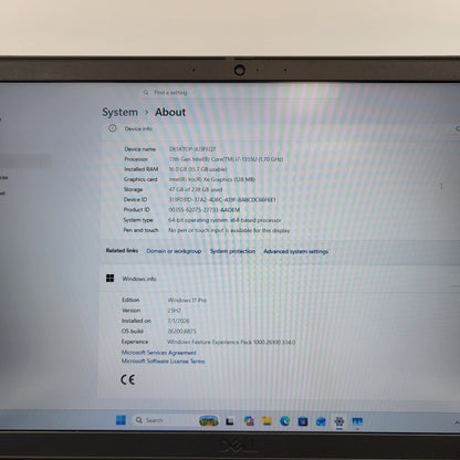 Dell Latitude 3550 15.3 i7-1355U 1.7GHz 16GB RAM 256GB SSD