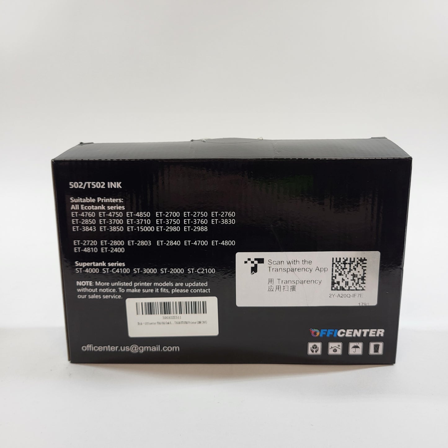 New Officenter T502 Black/Tri-color  Refill Ink Bottles Open Box